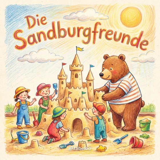 Beispiel-Cover «Die Sandburgfreunde» — Hörspiel zum Anlass Kindergarten