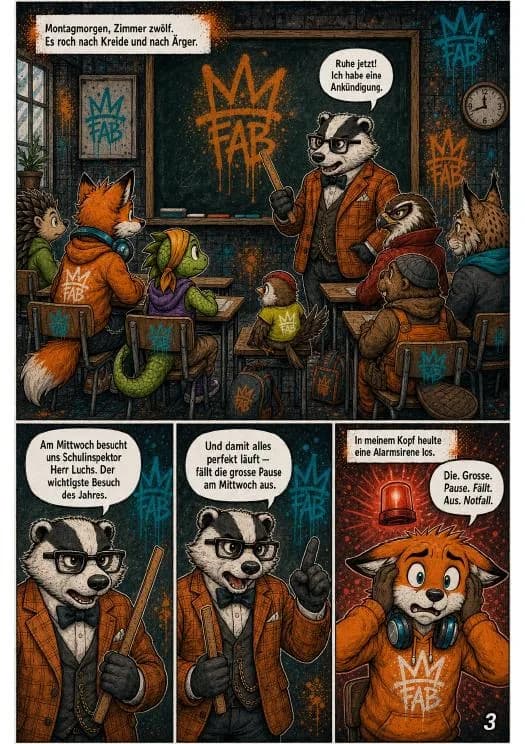 Seite 3 aus dem Bilderbuch «Fab the Fox»
