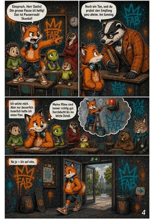 Seite 4 aus dem Bilderbuch «Fab the Fox»
