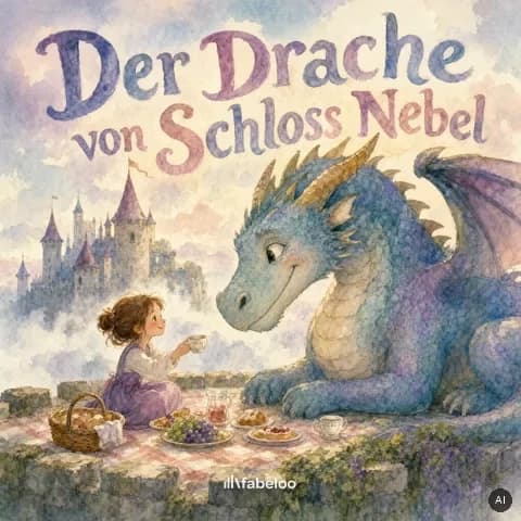Beispiel-Cover: Drache im Stil Aquarell