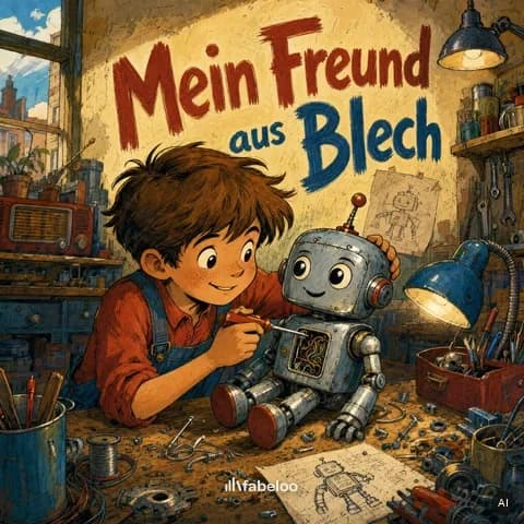 Beispiel-Cover: Roboter im Stil Comic